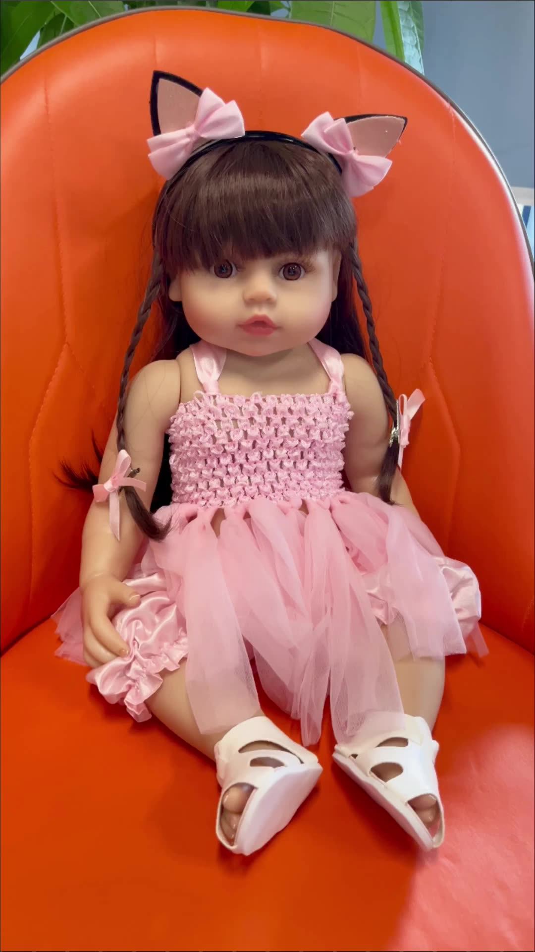 55 CM Lovely Reborn Baby Dolls Lifelike Educational