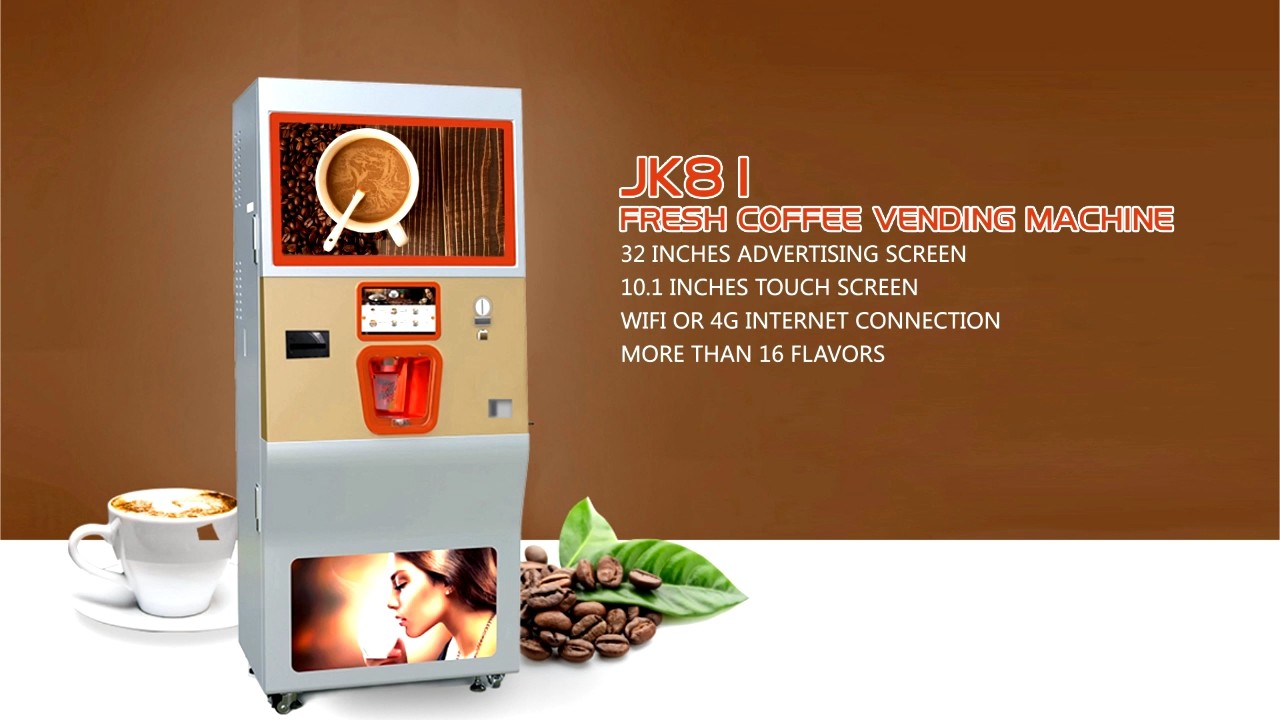 Bean To Cup Filter Automatic Freshly Ground Brewed Coffee Vending