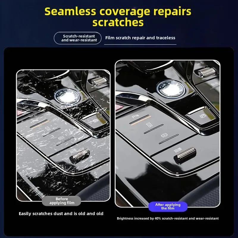 Suitable for 24 Audi A4LTPU interior protective film central control navigation instrument screen tempered film decoration supplies