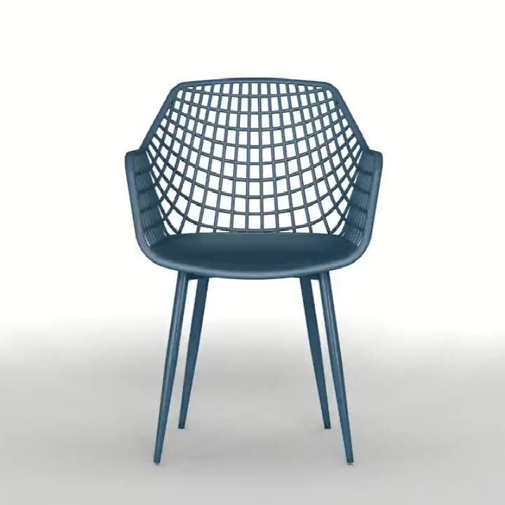 Furniture Mesh Chair Outdoor Pp Seat Plastic Garden Chairs Factory