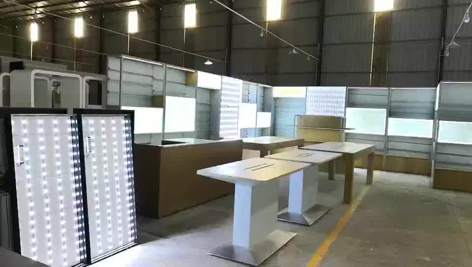 Mdf Baking Paint Mobile Phone Accessories Shop Display Showcase For