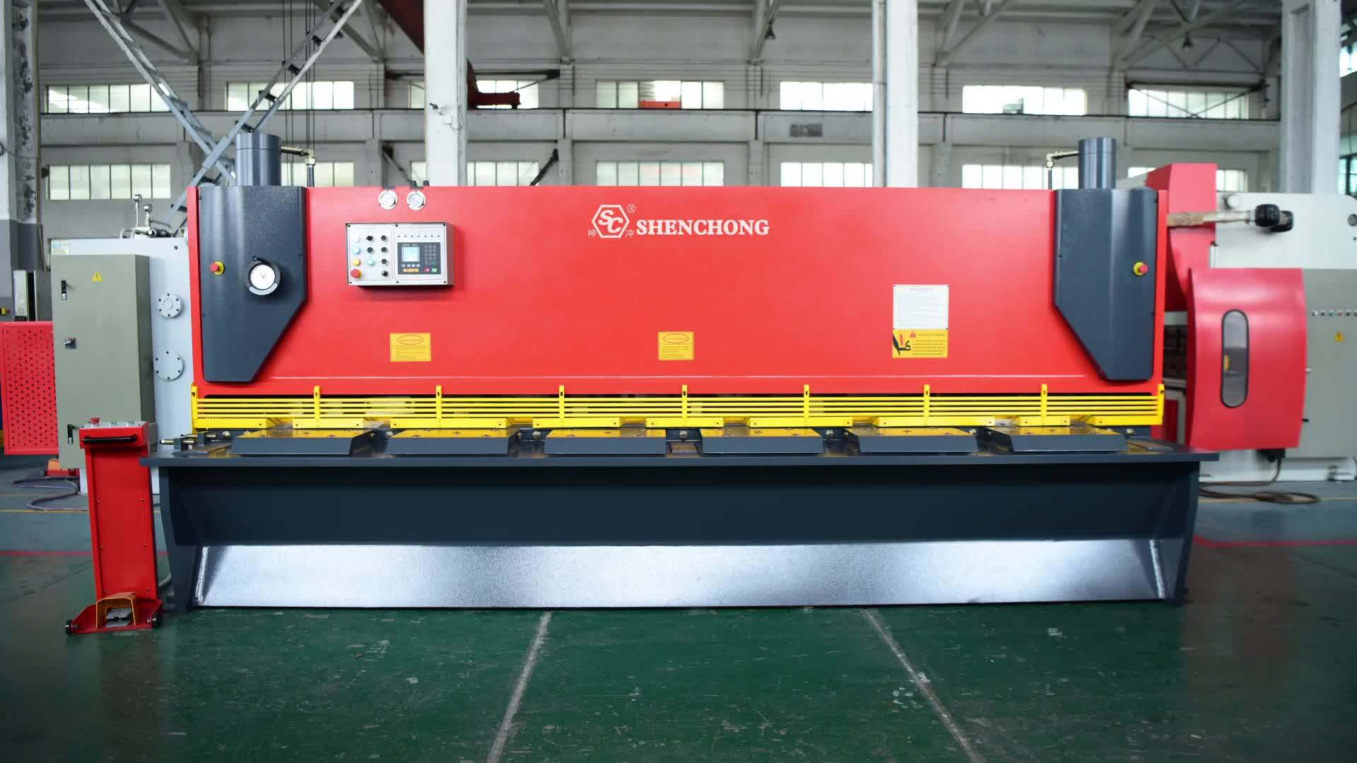 Qc11y 8x3200 High Work Speed Cnc Guillotine Shear For 8m Sheet Metal
