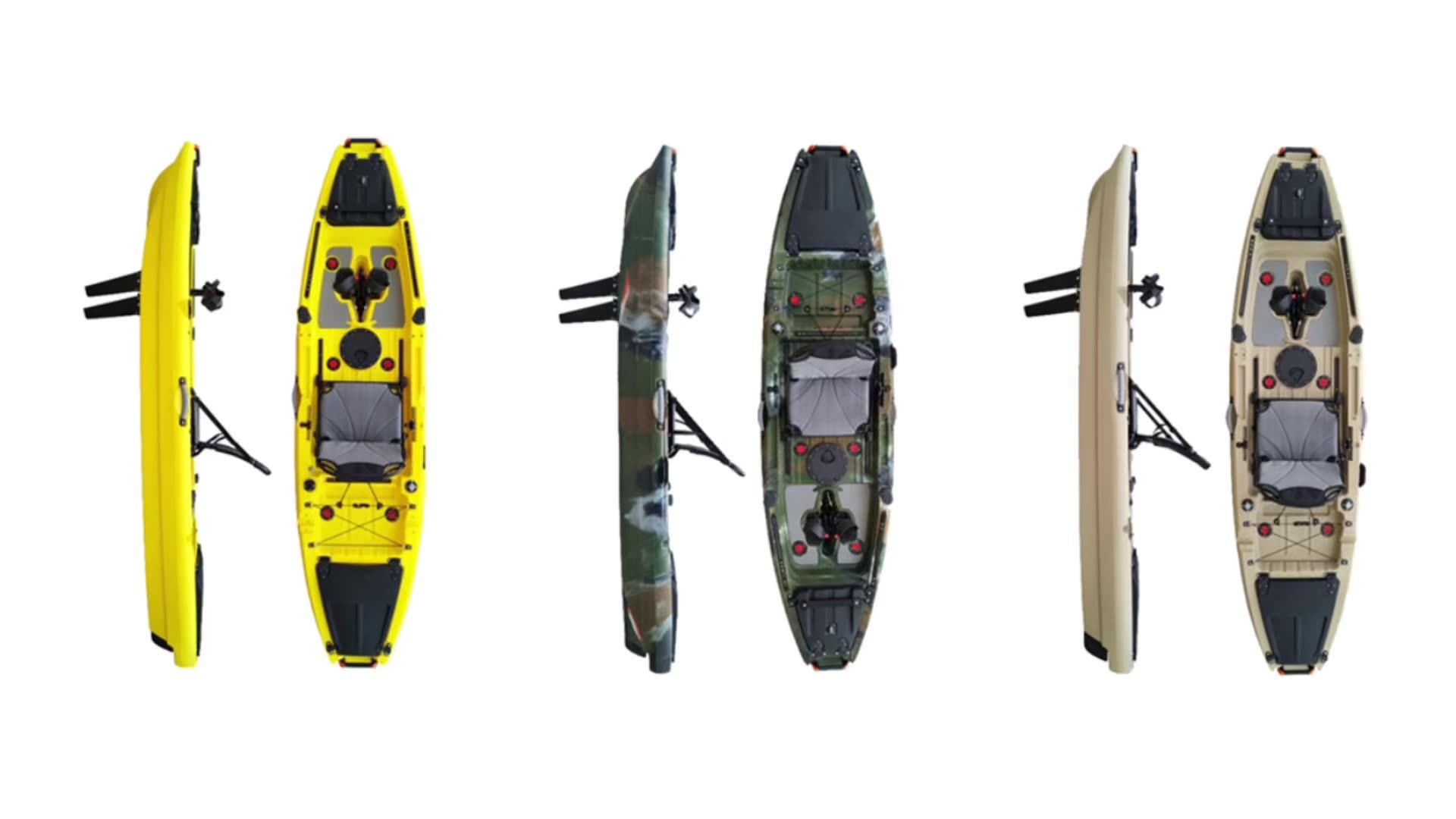 Professional Single Seat Angler Kayak Fishing Kayak Pedal Drive Kayaks