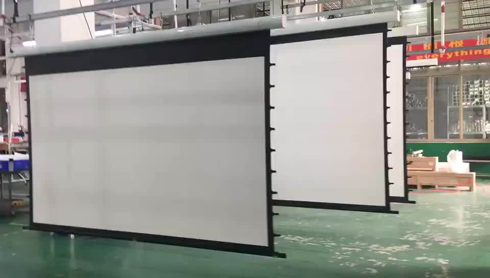 Roll Up Sound Transparent Project/projector/projection Screen With Motorized Remote Control