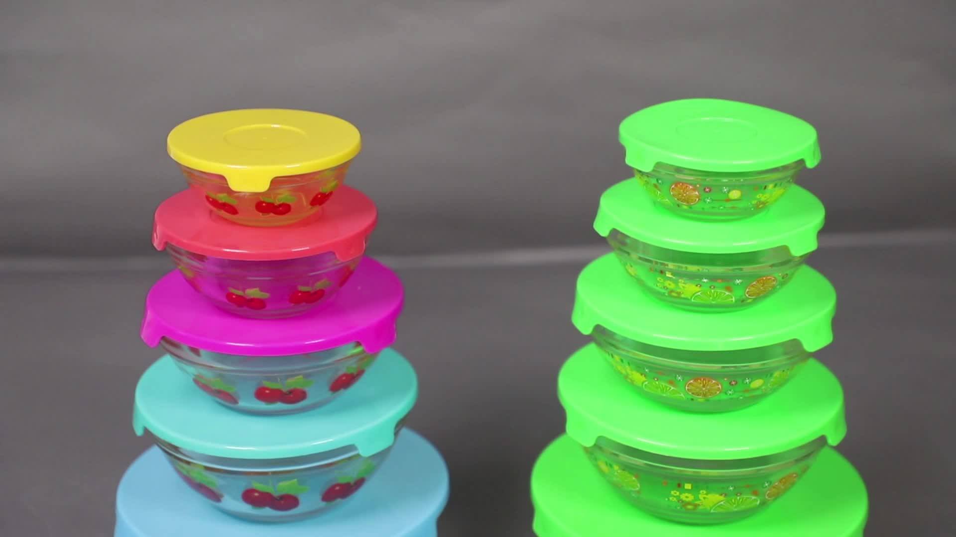 Wholesale Cheap Promotion150ml1000ml Salad Dessert Serving Bowl Set 5