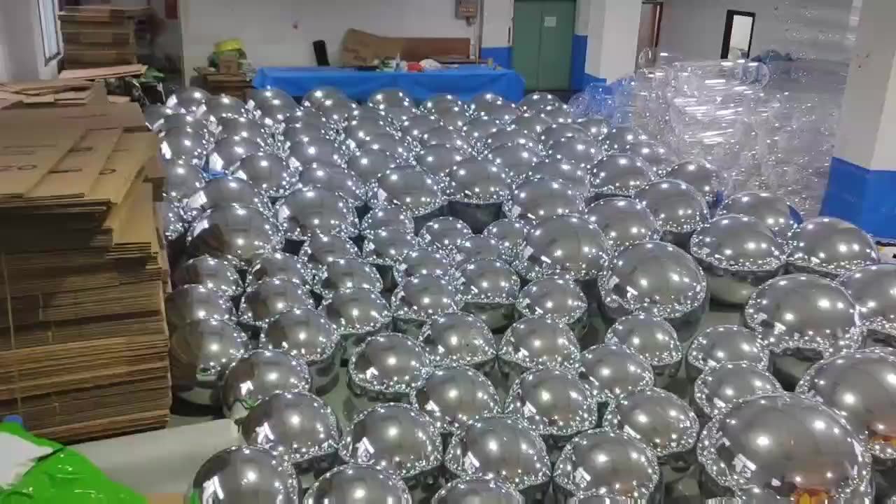 Hot Selling Giant Pvc Silver Inflatable Mirror Ball Chrome Ball Decoration Buy Inflatable