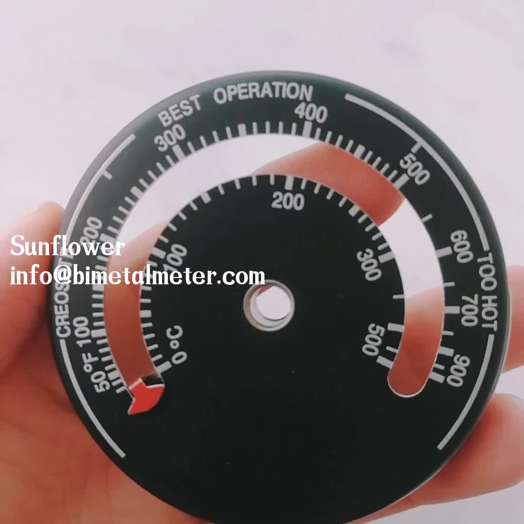 Wooden Stove Temperature Gauge Fireplace Top Gauge Flue Pipe