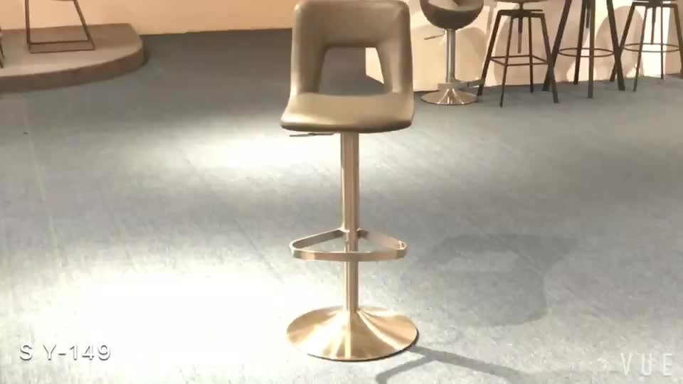 Low Back Metal Black Pu Footrest Extra High Adjule Bar Stool Low Back Metal Black Pu Footrest Extra High Adjule Bar Stool