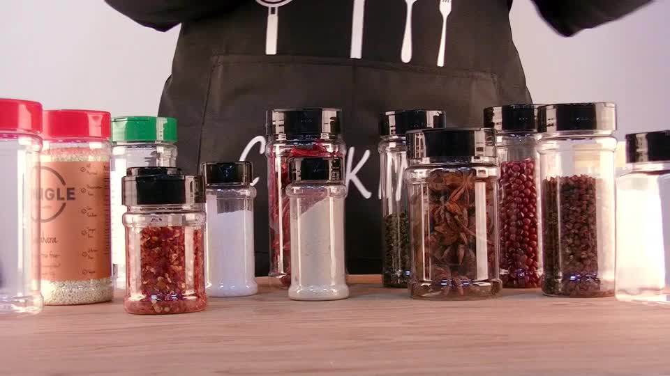 Pepper Salt Msg Spice Pot Plastic Seasoning Box Sprinkling Kitchen