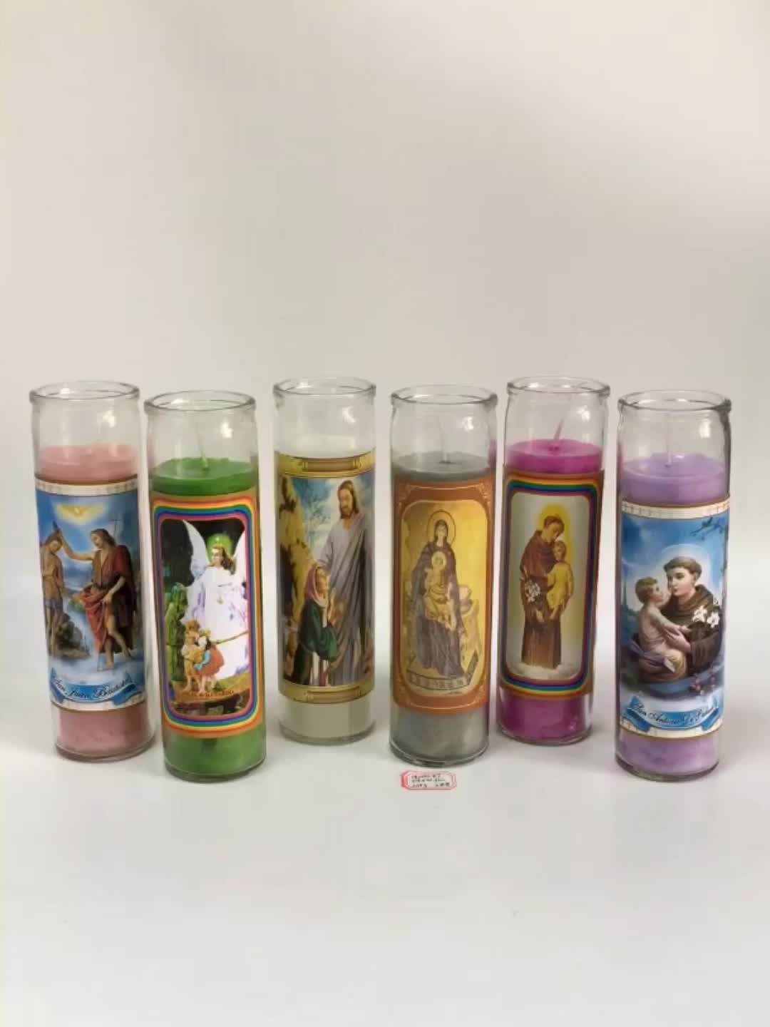 Long Burning Time Religious Candles With Vela Sagrado Corazon De Maria Buy Custom Religious