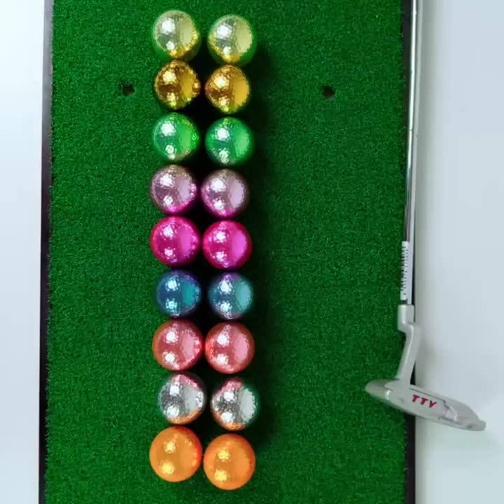 Gold Plated Golf Ball Custom Colored Metallic Golden Golf Balls Buy Gold Plated Golf Ball