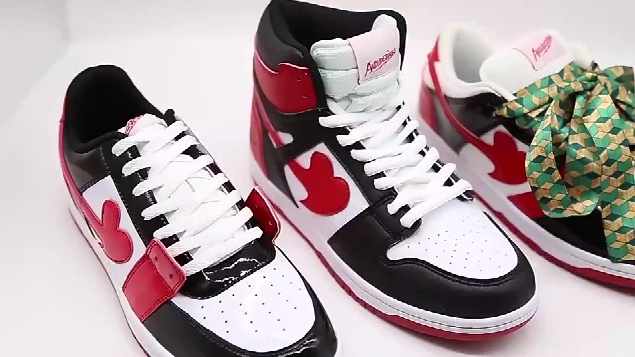 Custom Odm Wholesale Customize Your Own Odm Trendy Full Grain Leather Men's Skateboard Sneaker