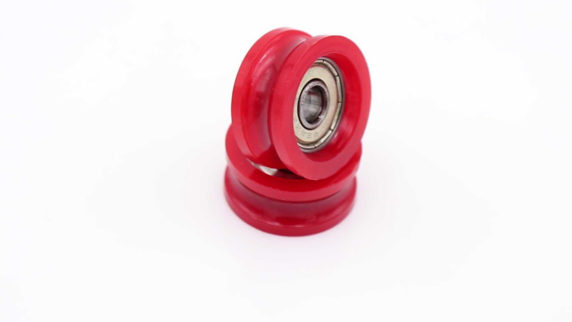 Rubber Pulley Wheels With Bearings / Rubber Ball Bearing Drawer Rollers