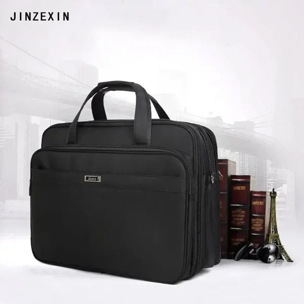 Large Capacity Information Bag Shoulder Laptop Bag 16-inch 17-inch Portable Briefcase Crossbody Travel Bag