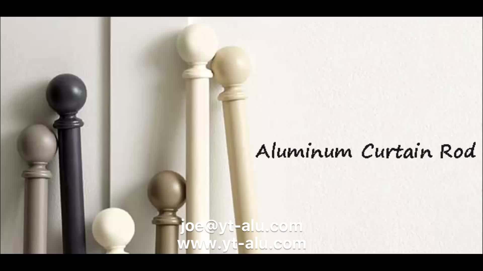 Wholesaler Anodizing Aluminium Carving Curtain Pipe Bright Shiny Gold