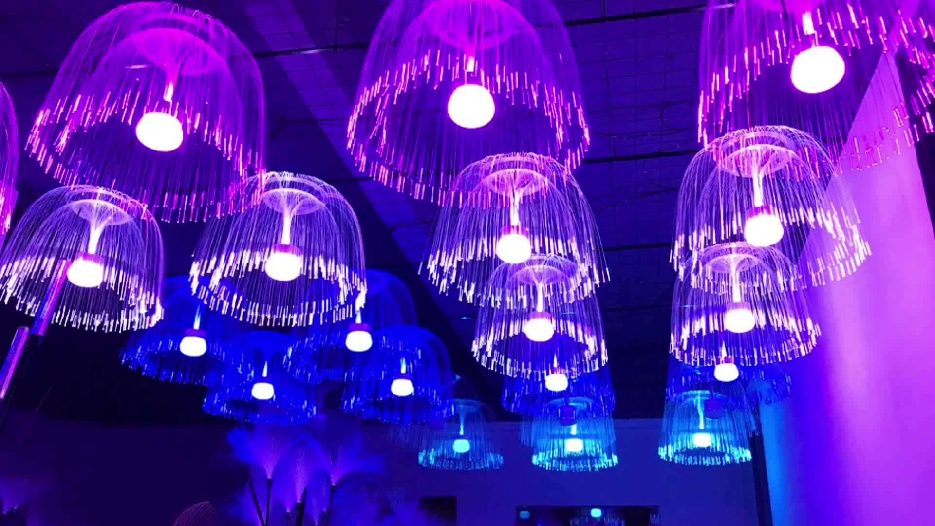 Hanging Optical Fiber Decorated Led Jellyfish Light Buy Decorated