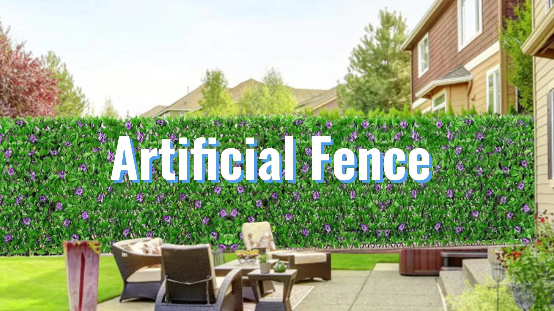 Faux Expandable Hedge Privacy Fake Leaf Fence Artificial Garden Plant
