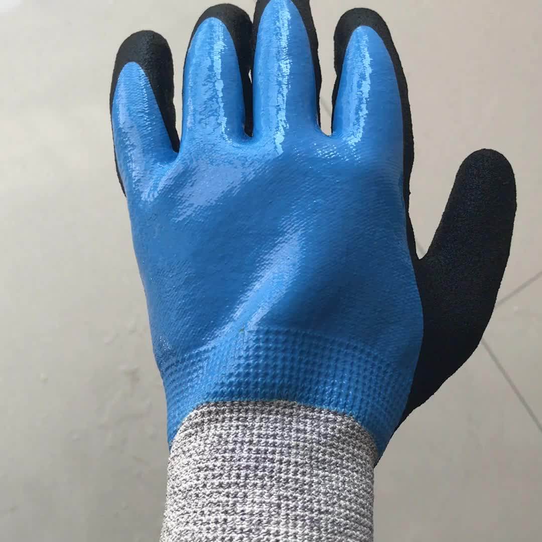 Full Dipped Double Nitrile Coated Cut Resistant Safety Gloves Buy