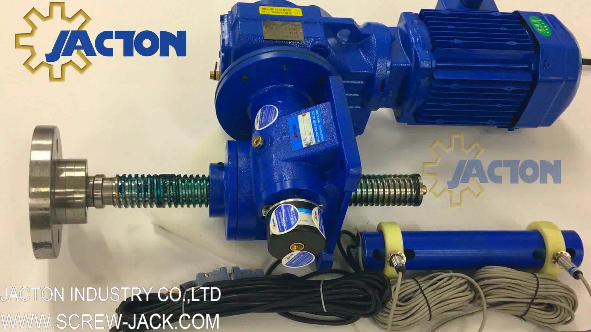 Precision 150kn Cubic Motorized Worm Gear Screw Jacks With Long Screw