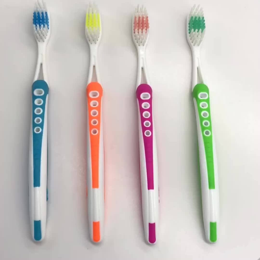New Design Plastic Adult Toothbrush Thin Long Handle Toothbrush Soft
