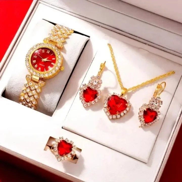Europe and the United States ins cross-border explosions ladies watch rhinestone jewelry hot color diamond quartz watch women's watch exquisite suit