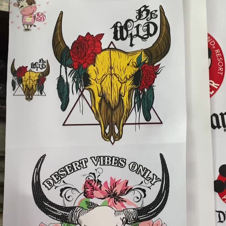 Western Cowboys Character Iron-on Transfer For Clothing Patches Diy Washable T-shirts Thermo ...