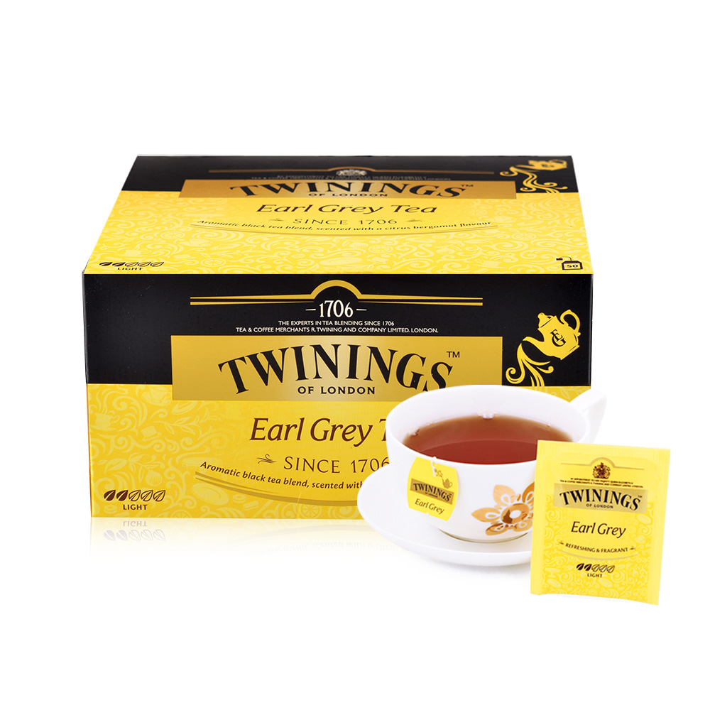 英国Twinings川宁欧洲进口豪门伯爵红茶2g*50片100g茶包茶叶