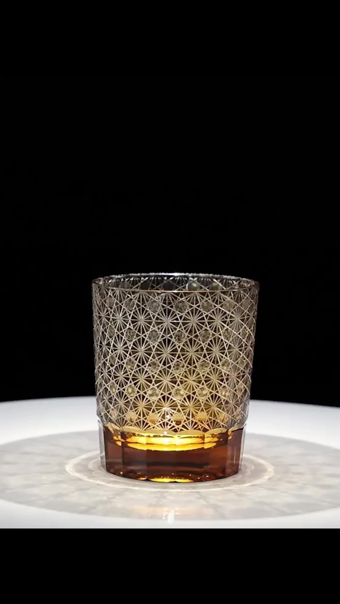 Japanese Style Kiriko Crystal Glass Drinking Cup Old Fashioned Whisky