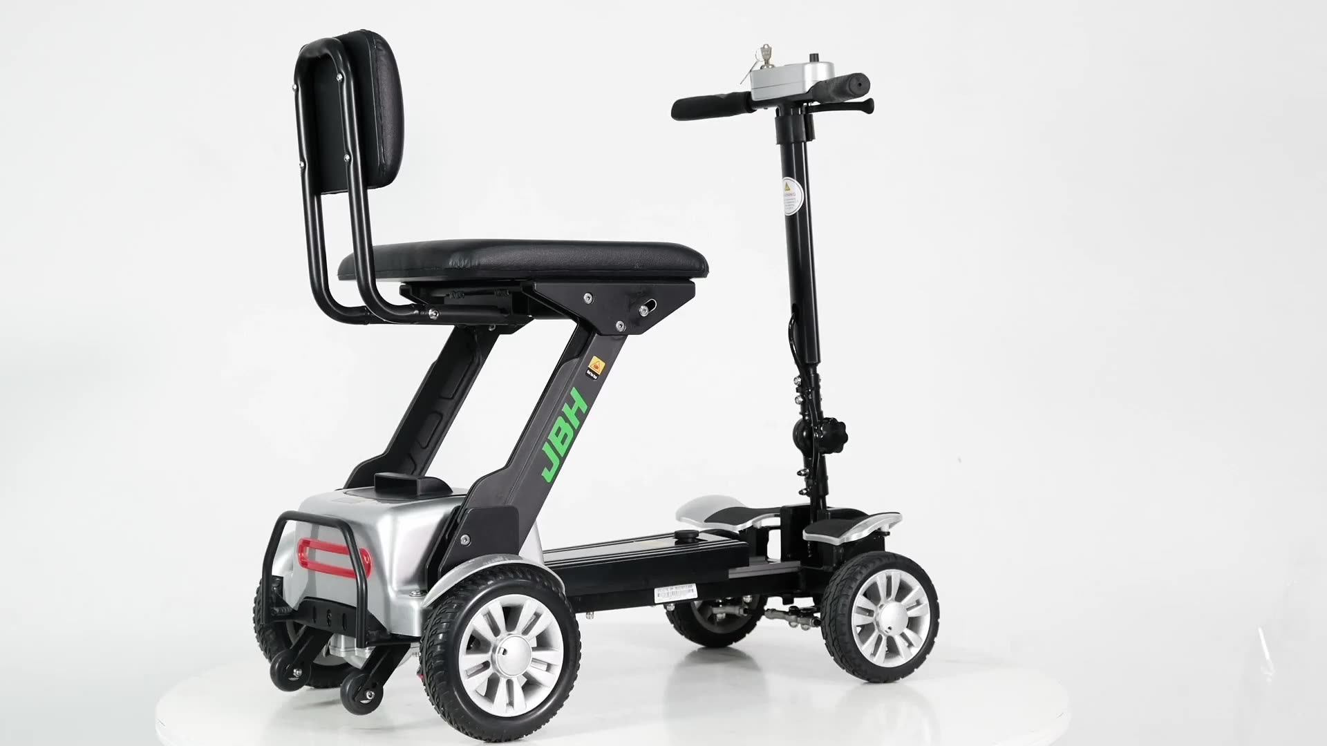 Lightweight Folding Electric Mobility Scooter 4 Wheel For Elderly