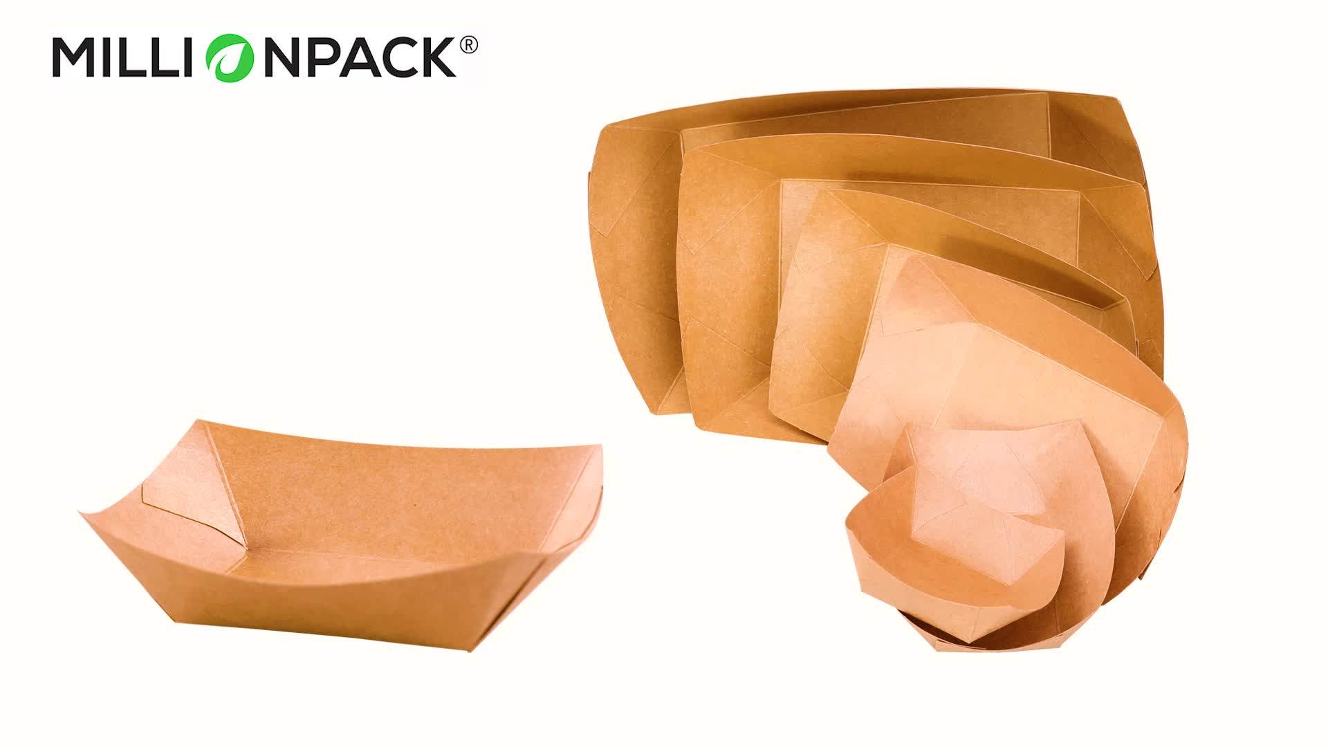 Disposable Paper French Fries Box,Biodegradable Food To Go Recyc Led