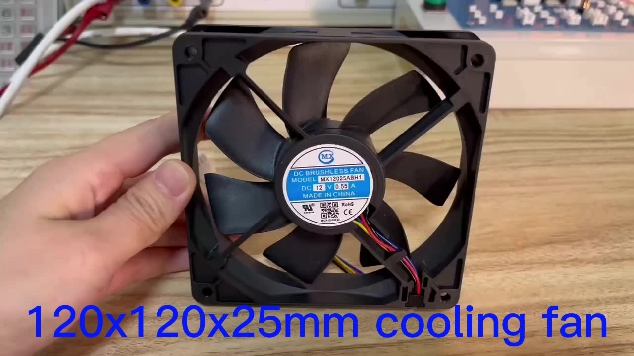 High Speed Cooling Fan 4 Pins 120mm 12025 12v 120x120x25