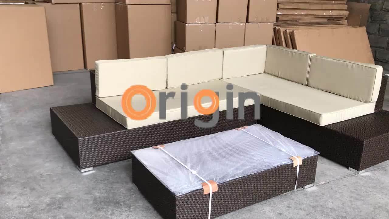 Semi Circle Patio Wicker Chairs With Sectional Arm Tables Rattan Garden