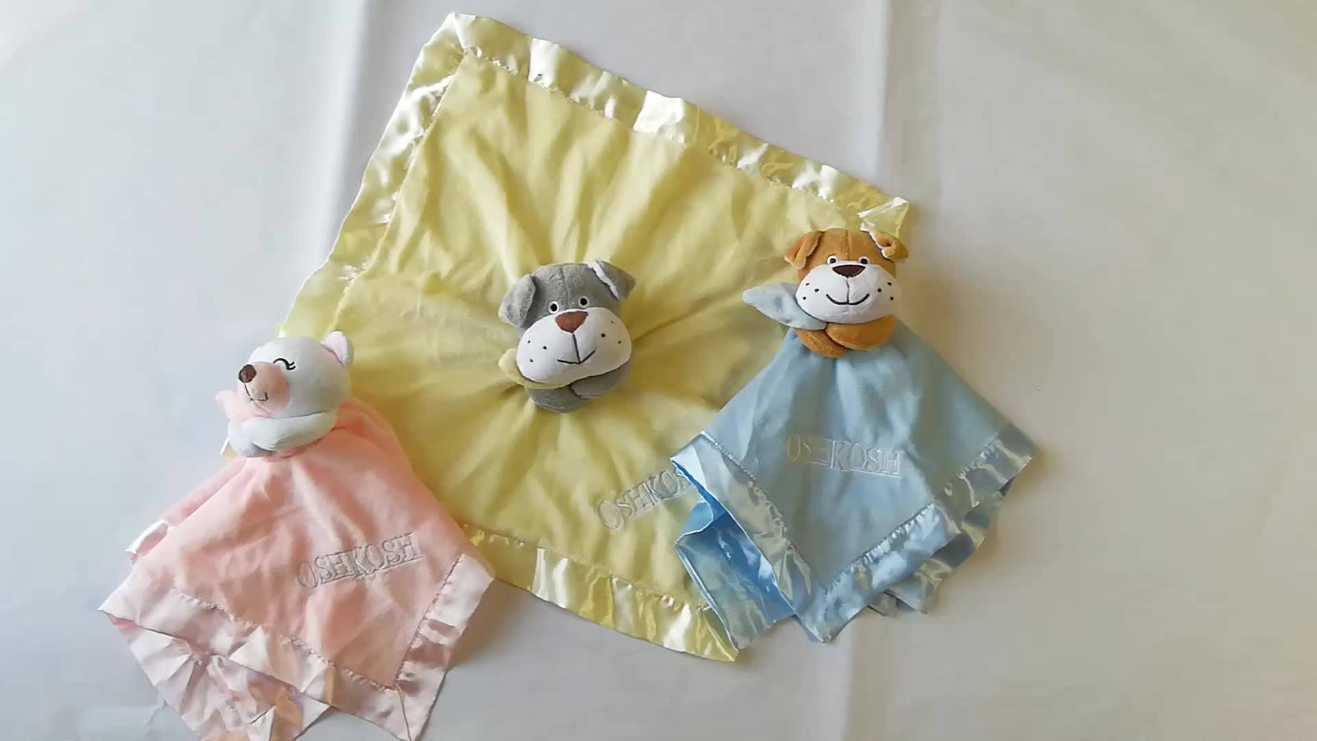 Security Baby Blanket Lovey With Rabbit/mouse/frog Toy Heads Buy