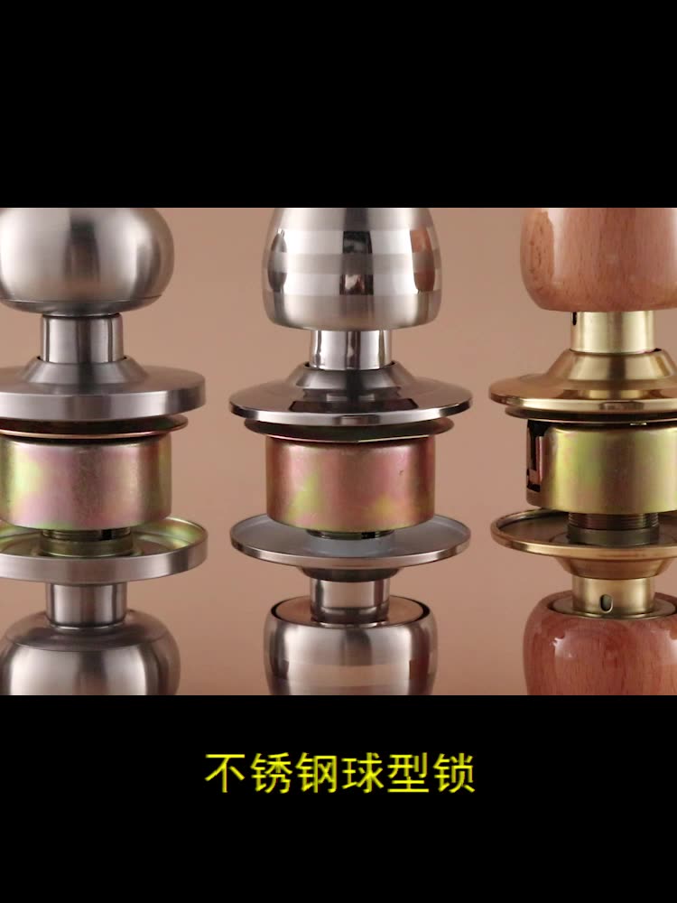 Door lock Old-fashioned universal indoor ball lock Powder room lock door lock Household bedroom ball round ball lock