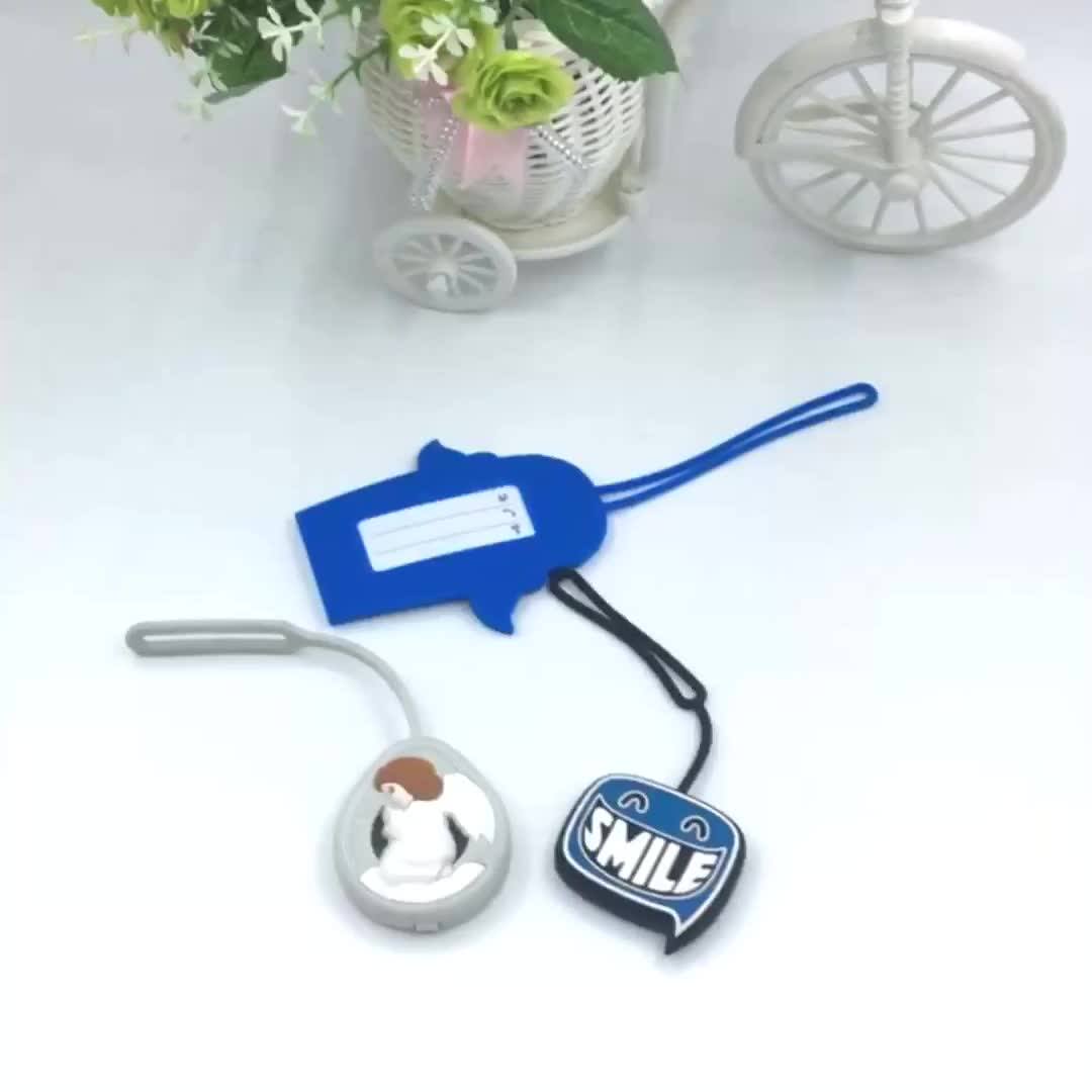 Custom Personalized Vinyl Luggage Tag Low Price Silicone Luggage Tag