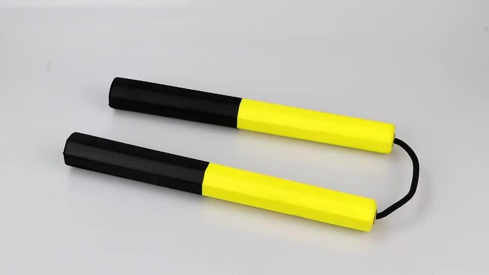 Yellow And Black Foam Nunchakus Kung Fu Sponge Martial Arts Weapons
