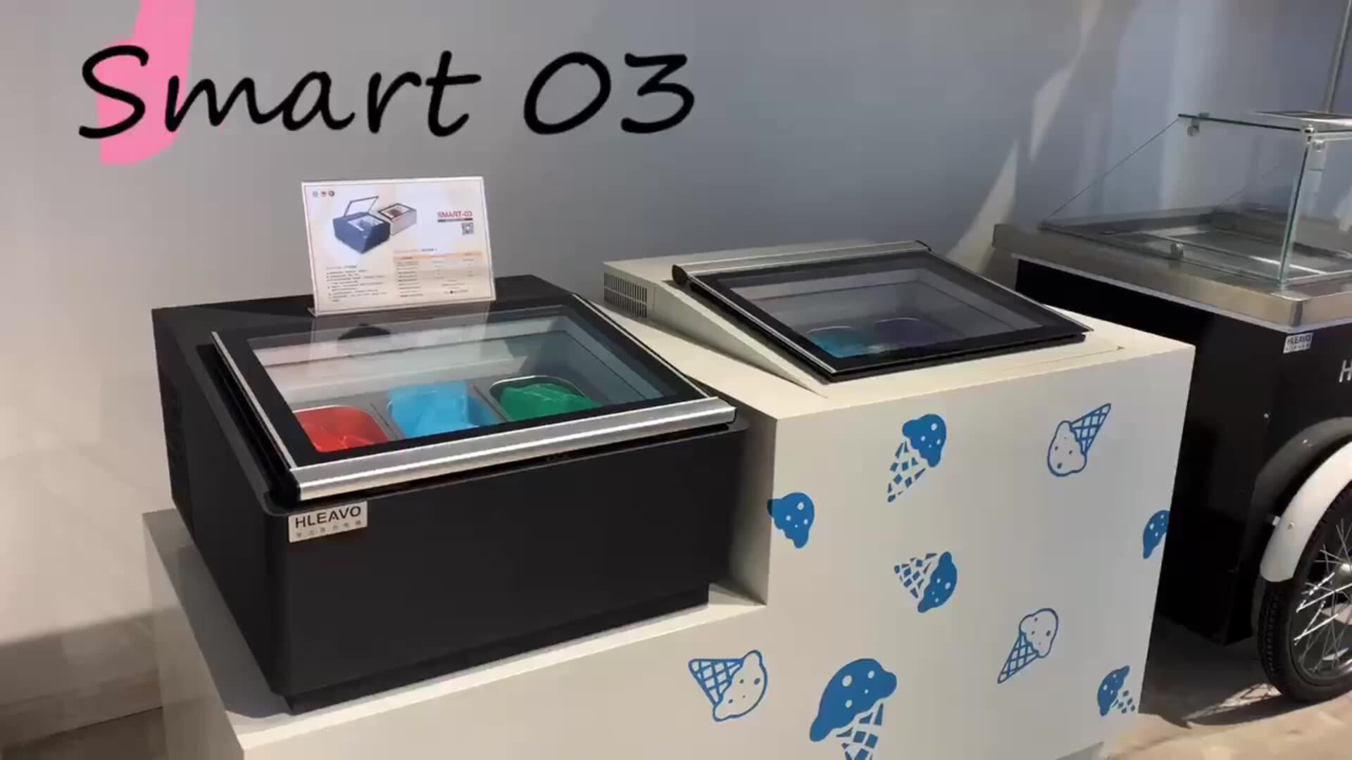 Portable Table Top Mini Gelato Freezer Ice Cream Display Ice Cream