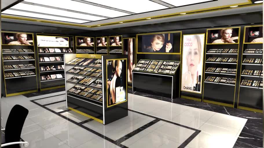 Hot Sale Store Cosmetic Display Stand Cosmetic Shop Decoration Design