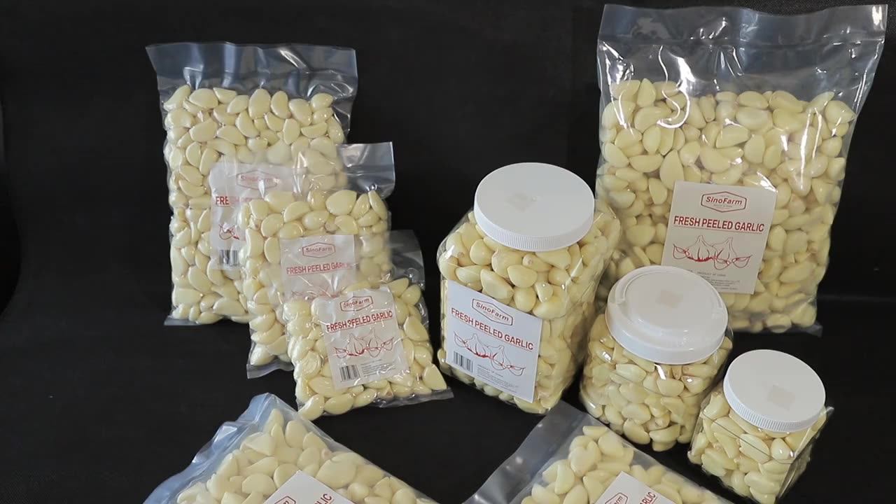 Sinofarm Chinese Peeled Red Garlic Cloves Fresh Normal White In Bulk Export From China Wholesale