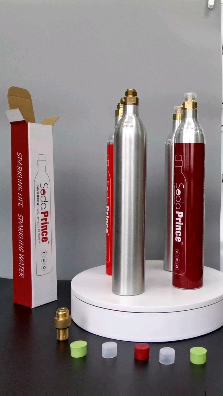 0.6l 425g Co2 Gas Mini Food Grade Co2 Cylinder Aluminum Carbon Dioxide