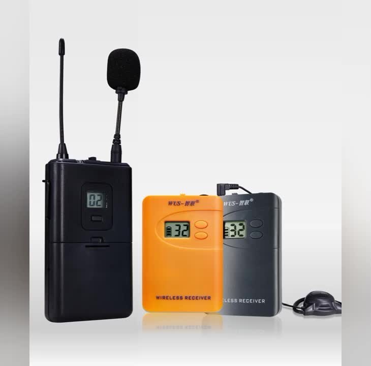 Wireless Lapel Conference Microphone Tour Guide Simultaneous 