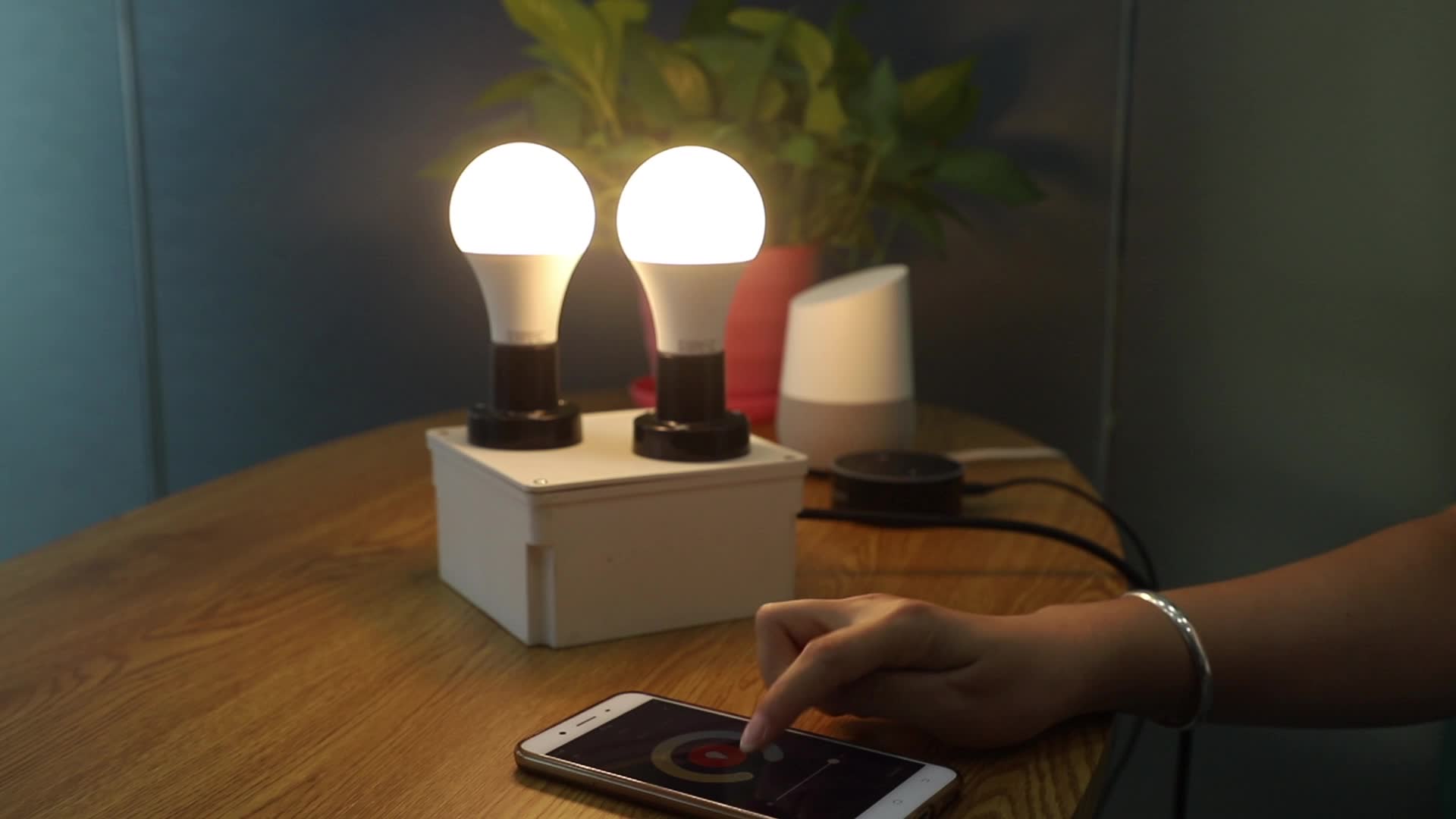 Smart Led Wifi Light Bulbs Compatibe With Alexa And Google 9w Color