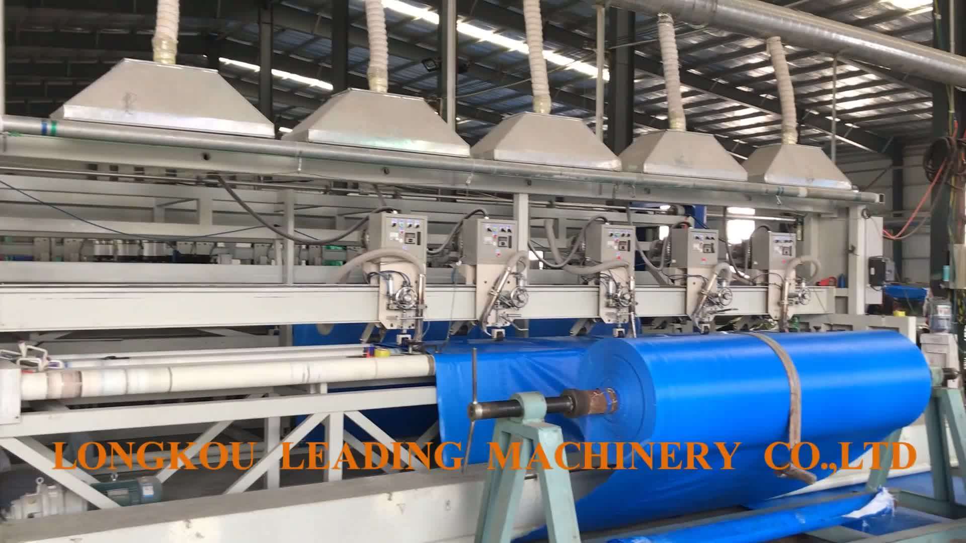 Full Automatic Tarpaulin Making Machine Tarp Sealing Eyelet Attaching Tent Tarpaulin Pvc Cutting