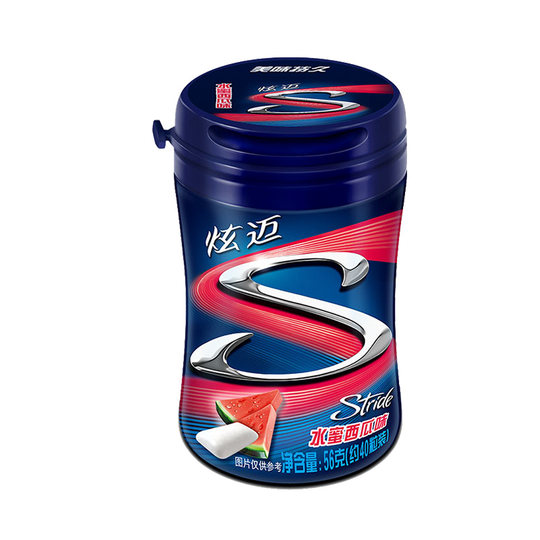 炫迈水蜜西瓜味无糖口香糖果瓶薄荷持久清新口气凑单零食