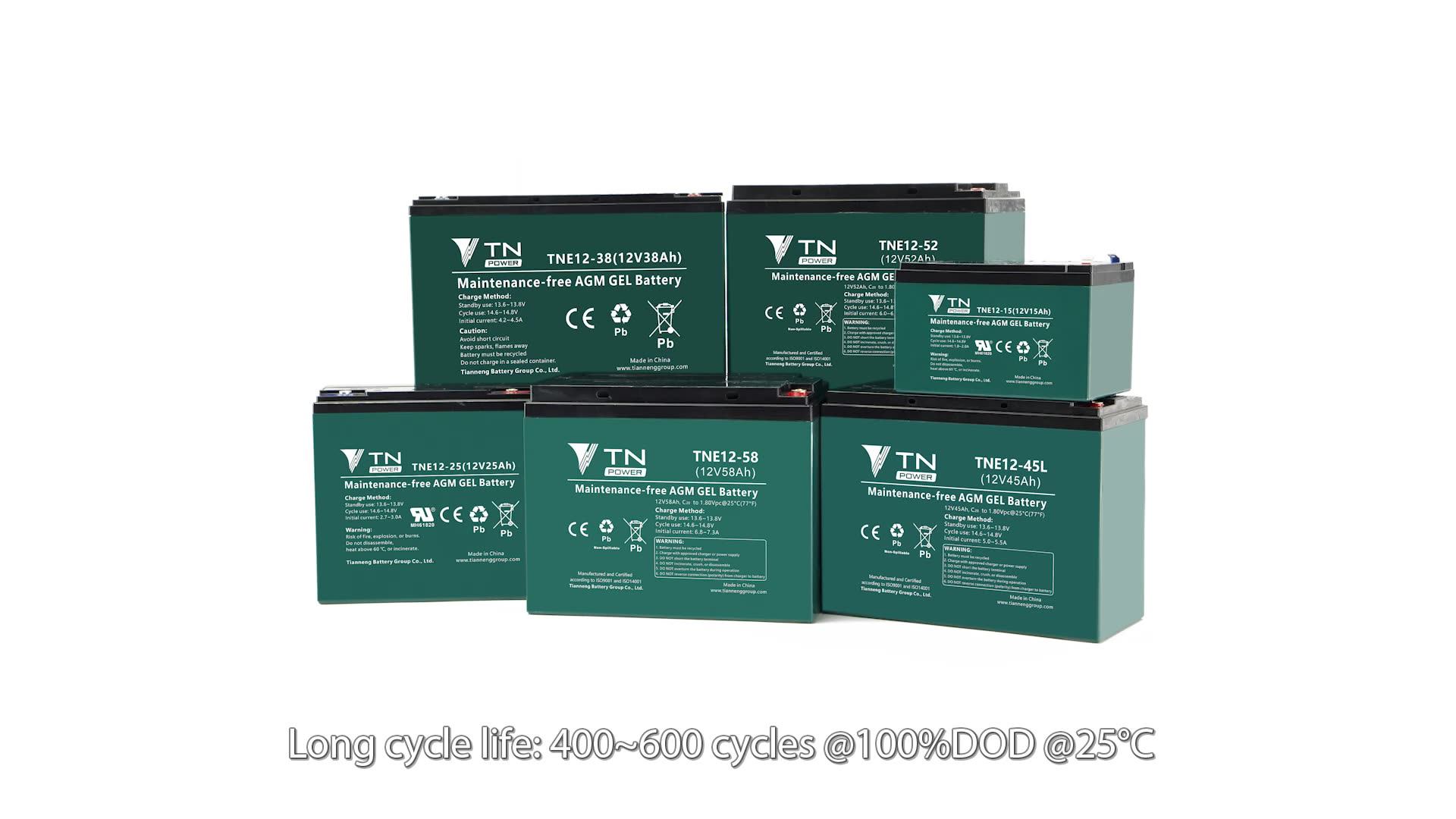 Deep Cycle Battery 12v 52ah Agm Vrla Lead Acid Battery Electric