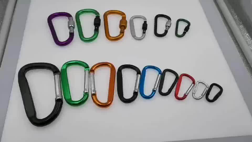 Aluminum Screw Locking Carabiner Keychain Screw Lock Carabiners Clip