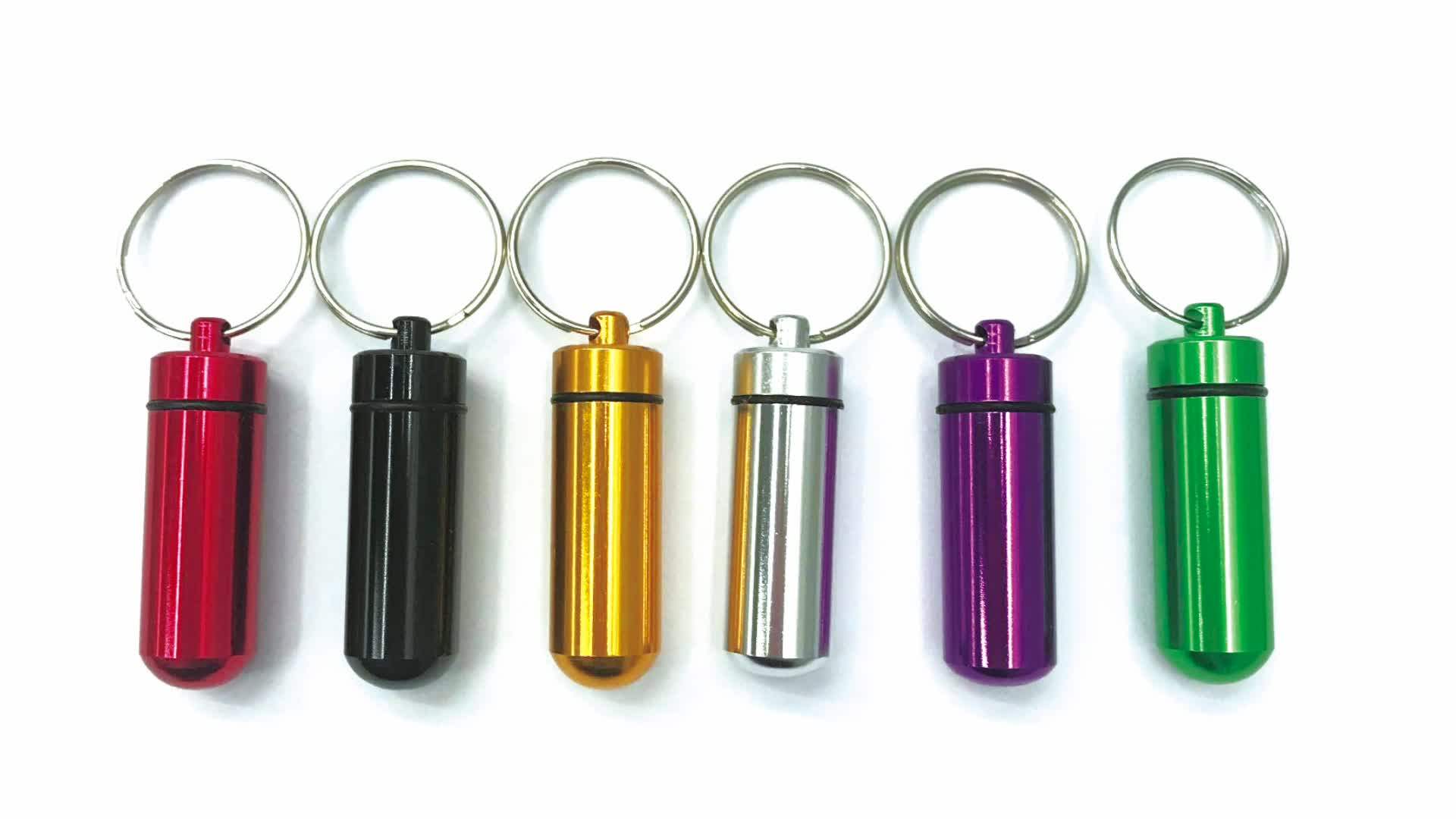 Wholesale Custom Portable Waterproof Mini Travel Aluminum Metal Pill Box Keychain Buy Metal