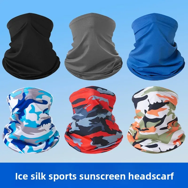 Summer Ice Silk Magic Headscarf Anti-ultraviolet Thin Sunscreen Scarf Neck Protection Neck Cover Breathable Full Face Riding Mask