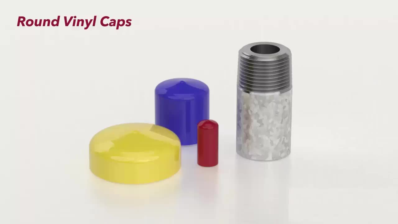 Round Black Flexible Soft Rubber Dip Molding Vinyl End Cap Pvc Pipe