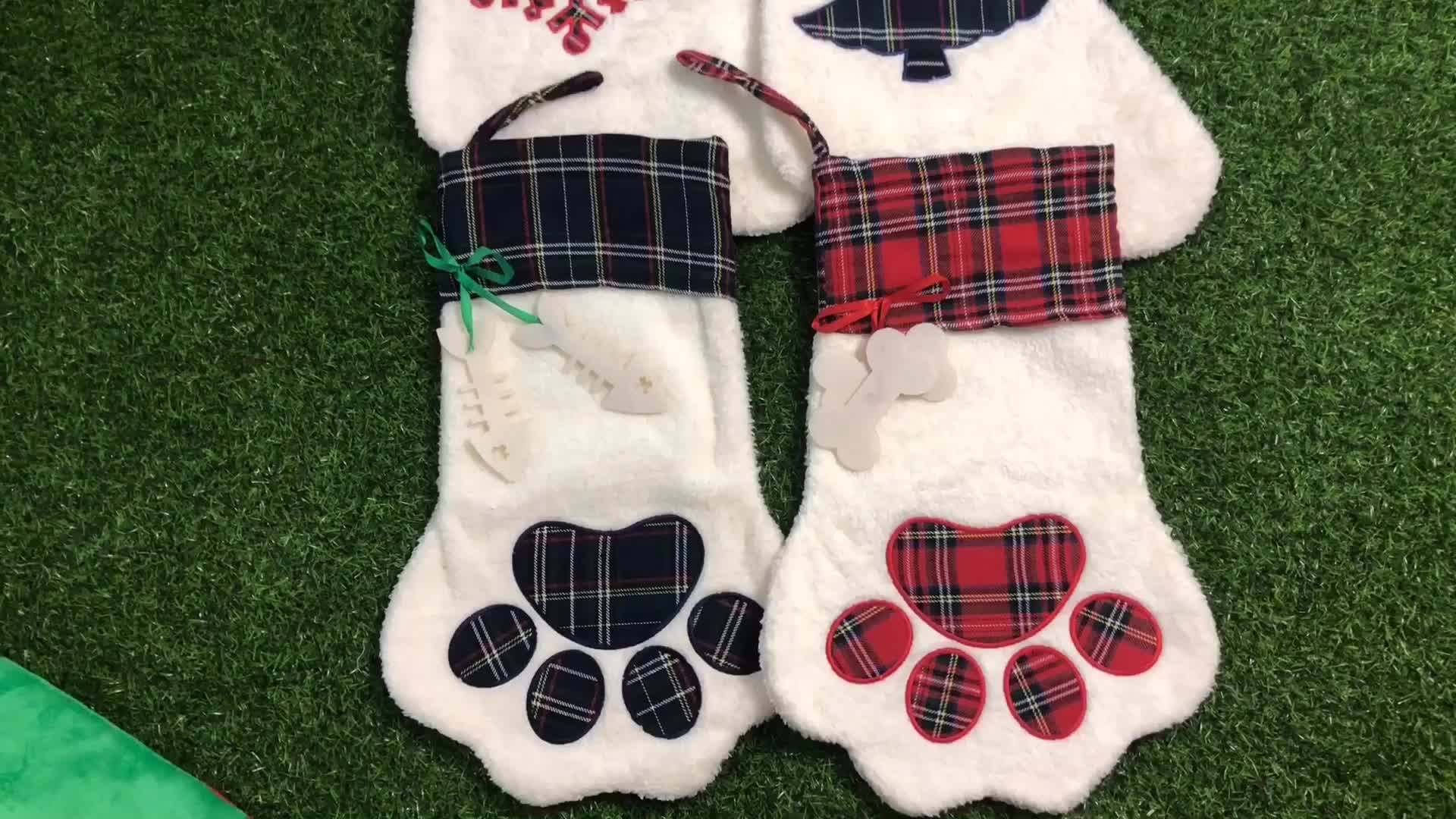 Wholesale Christmas Gift Filler Pet Stocking Custom Large Sock Monogram